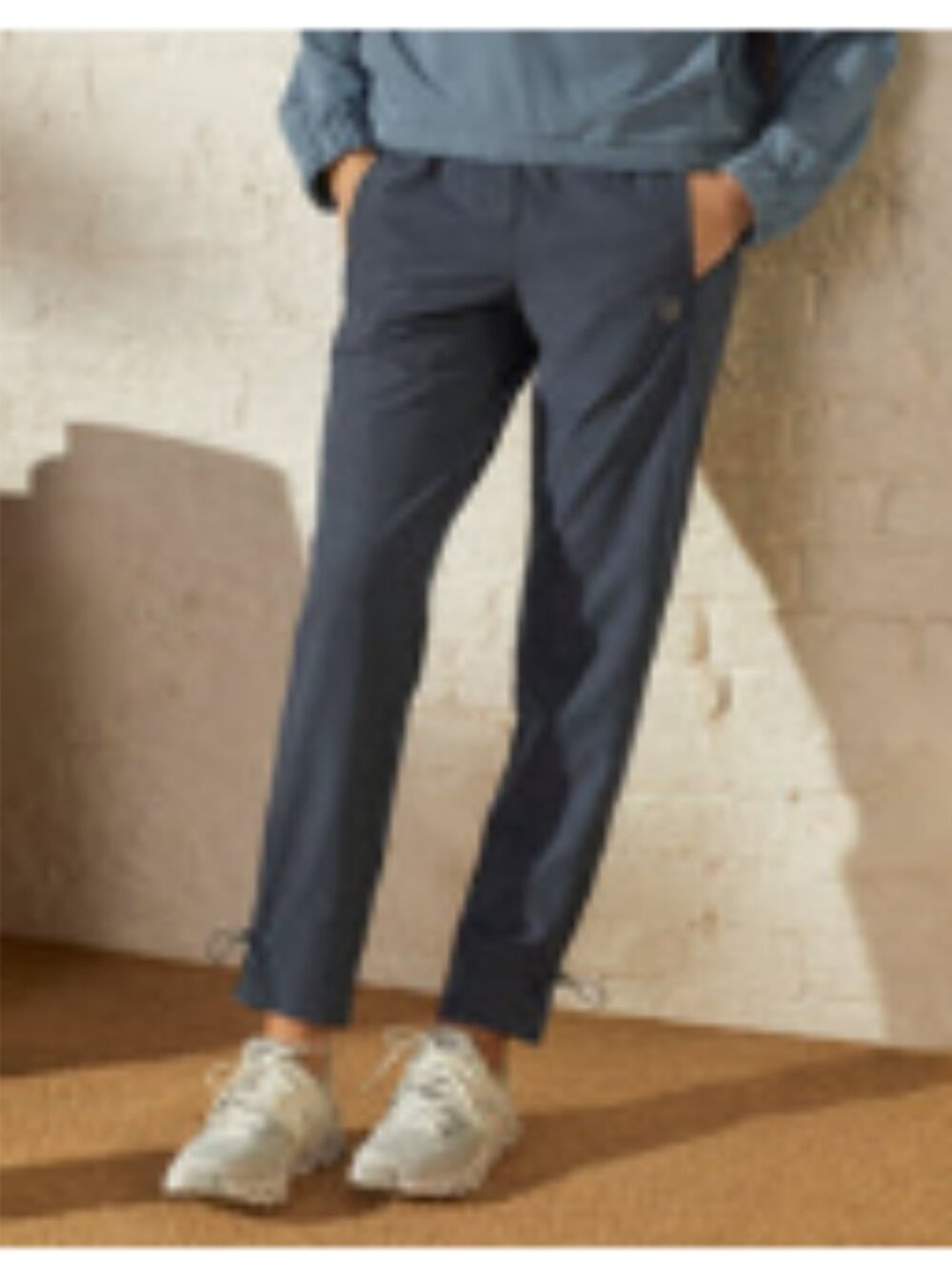 GO UpWest Stretch Pant - Elastic-Waist Track Pants with Ankle Ties, Small